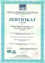 certifikát